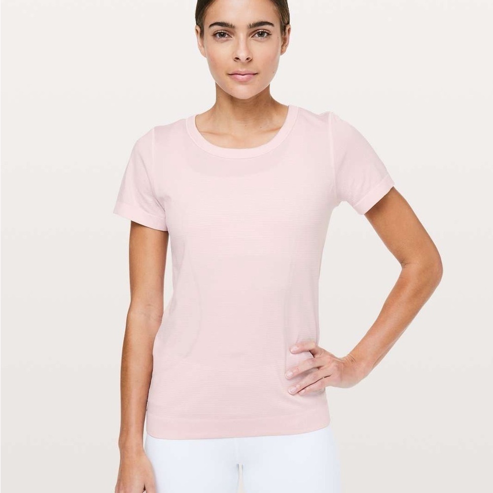 Lululemon Athletica Pink Fitted Short Sleeve Tee